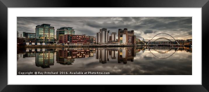 Panoramic of the River Tyne Framed Mounted Print by Ray Pritchard