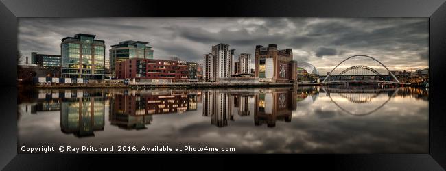 Panoramic of the River Tyne Framed Print by Ray Pritchard