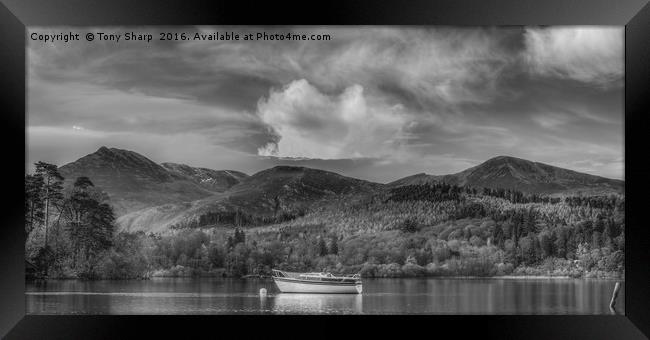 Becalmed on Derwent Water Framed Print by Tony Sharp LRPS CPAGB