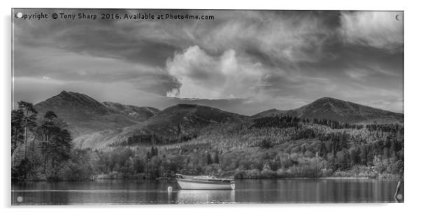 Becalmed on Derwent Water Acrylic by Tony Sharp LRPS CPAGB