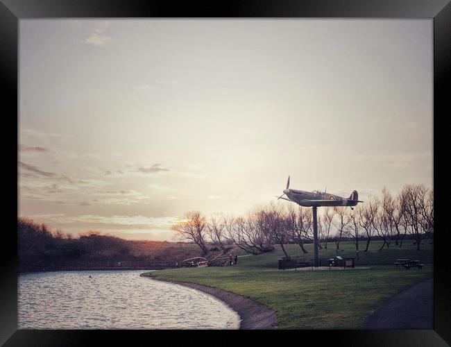 Lytham Green Memorial Framed Print by Victor Burnside