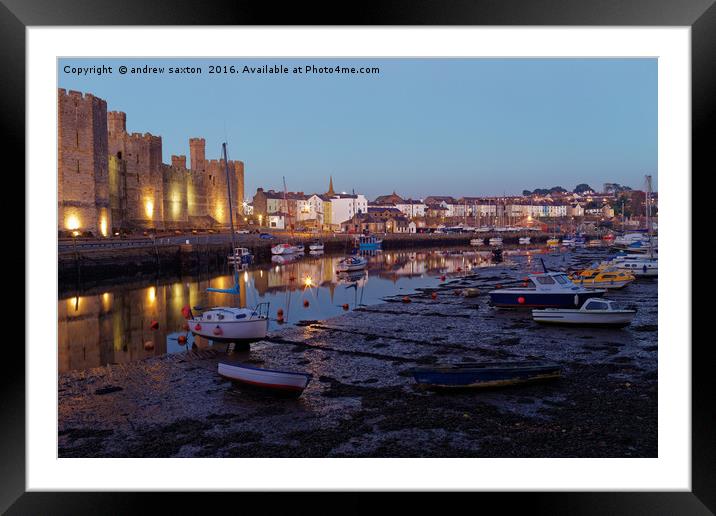 GOING DARK IN WALES Framed Mounted Print by andrew saxton