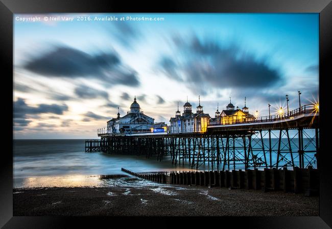 Clouds Over Eastbourne Pier Framed Print by Neil Vary