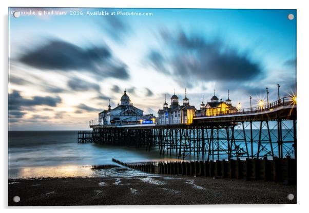 Clouds Over Eastbourne Pier Acrylic by Neil Vary