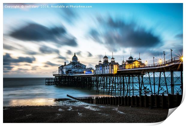 Clouds Over Eastbourne Pier Print by Neil Vary