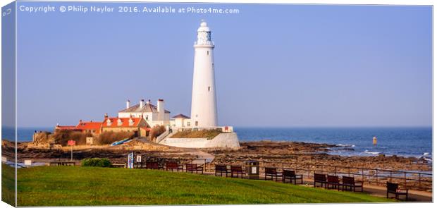 Iconic St Mary's Lighthouse Canvas Print by Naylor's Photography