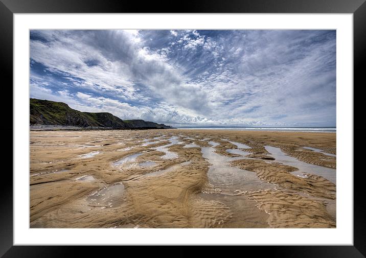 Sandymouth Cornwall Framed Mounted Print by Mike Gorton