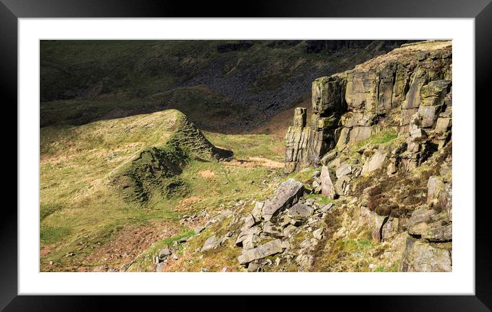 The Mares back and Coombes Tor Framed Mounted Print by Andrew Kearton