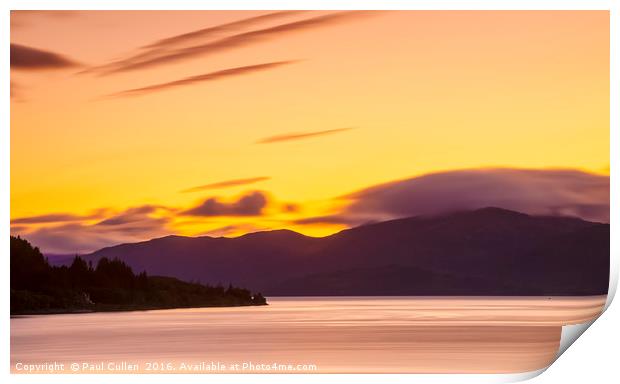 Ballachulish Bathed in Golden light. Print by Paul Cullen