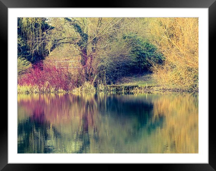 pastels of winter Framed Mounted Print by chris elgood