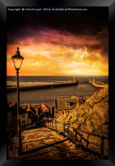 A Stairway to Serenity Framed Print by richard sayer