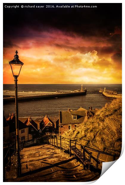 A Stairway to Serenity Print by richard sayer