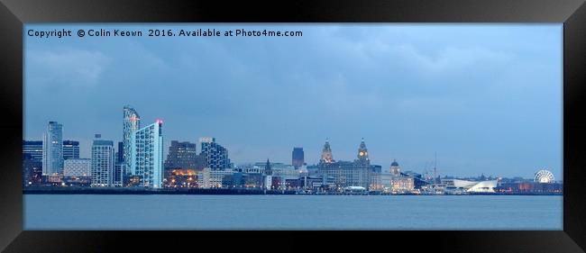 Liverpool Skyline Framed Print by Colin Keown