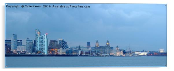 Liverpool Skyline Acrylic by Colin Keown