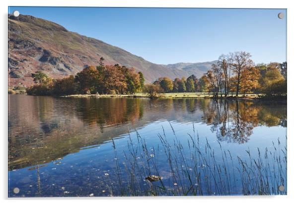 Reflections and autumnal colour. Ullswater, Cumbri Acrylic by Liam Grant