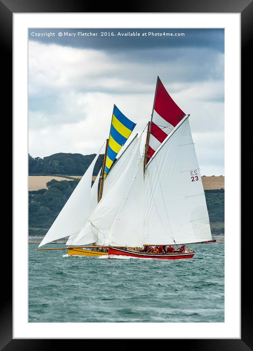Windward Boat! Framed Mounted Print by Mary Fletcher