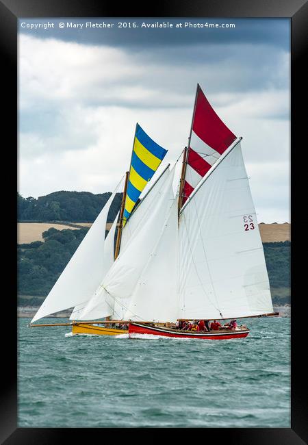 Windward Boat! Framed Print by Mary Fletcher