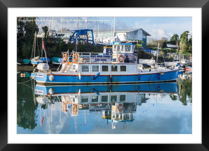 Ken's Boat Framed Mounted Print by Mary Fletcher