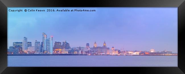 Liverpool Skyline PANO Framed Print by Colin Keown