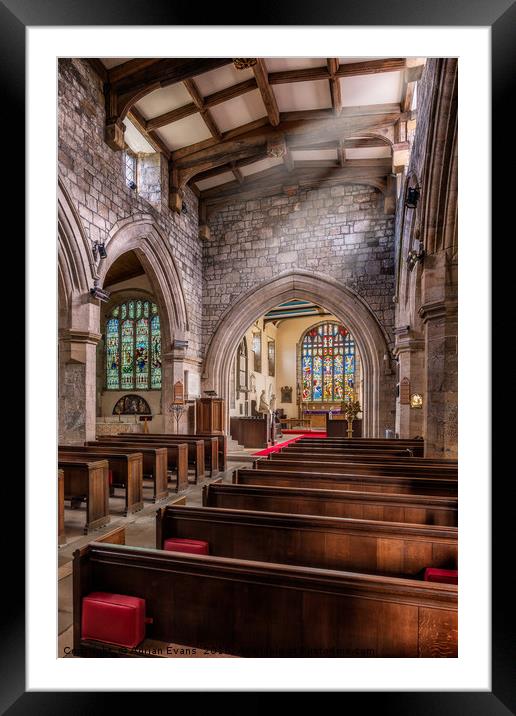 Church Light Framed Mounted Print by Adrian Evans