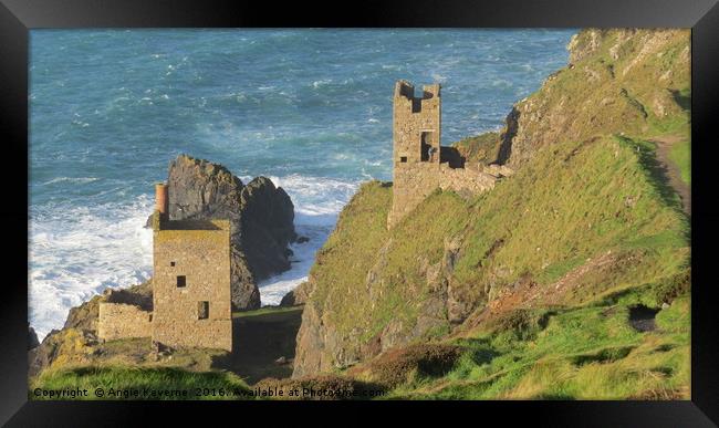 Crown Mine Botallack Cornwall Framed Print by Angie Keverne