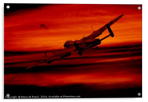 Bomber Sky Acrylic by Steve de Roeck