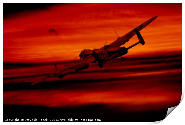 Bomber Sky Print by Steve de Roeck