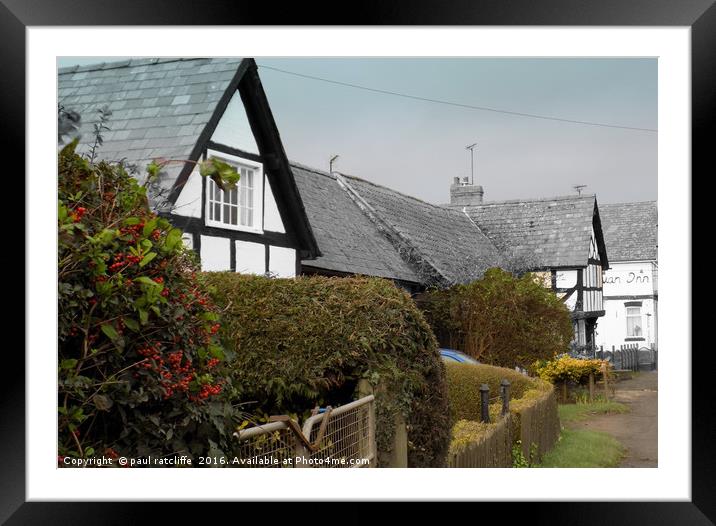 micro village of letton ,herefordshire Framed Mounted Print by paul ratcliffe