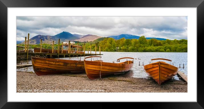 Keswick Hire Boats Framed Mounted Print by Paul Cullen