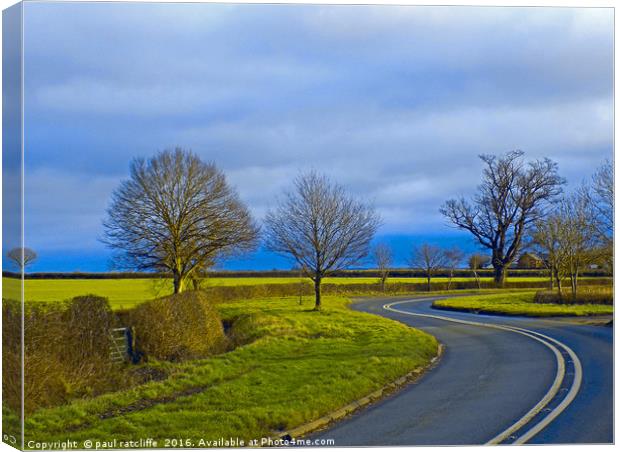 s bend at winforton Canvas Print by paul ratcliffe