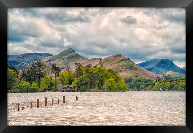 Derwentwater Boathouse Colour 2 Framed Print by Paul Cullen