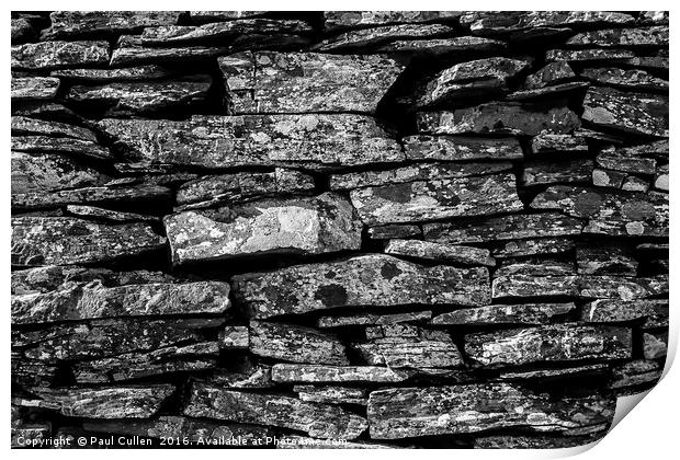 Dry Stone Wall - Lake District 1 Print by Paul Cullen