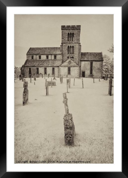 Church on the Lowther estate Monochrome2 Framed Mounted Print by Paul Cullen