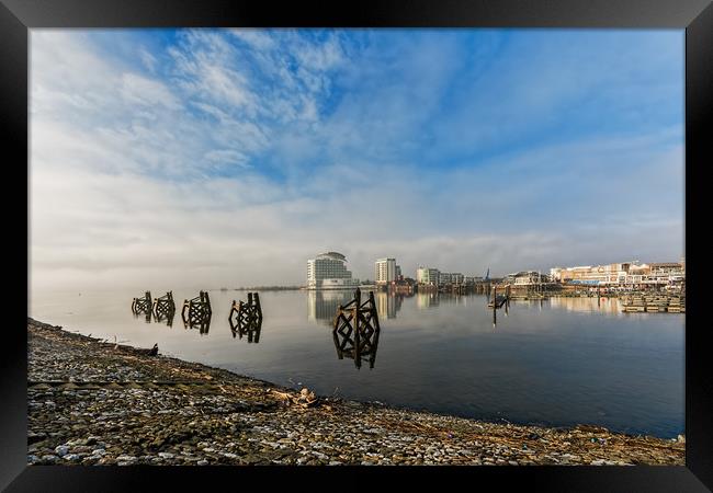 Fog In The Bay 3 Framed Print by Steve Purnell