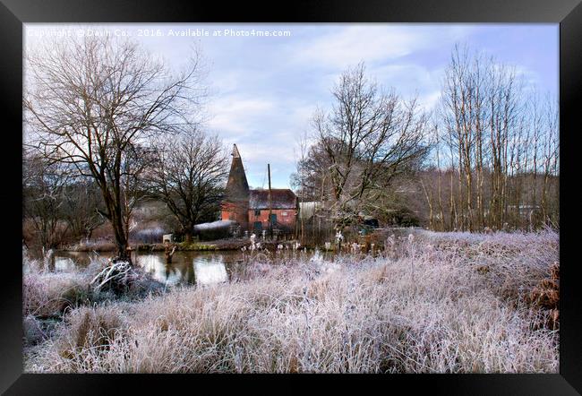 Oast by the River Framed Print by Dawn Cox