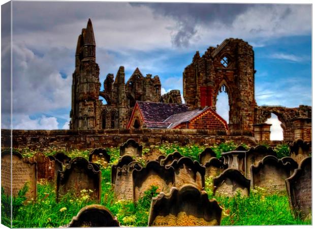The Abbey from the Graveyard Canvas Print by Tom Gomez