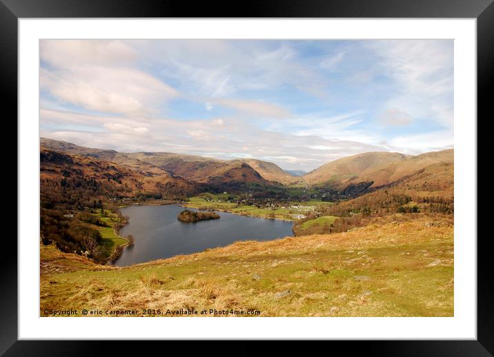 Grasmere view Framed Mounted Print by eric carpenter