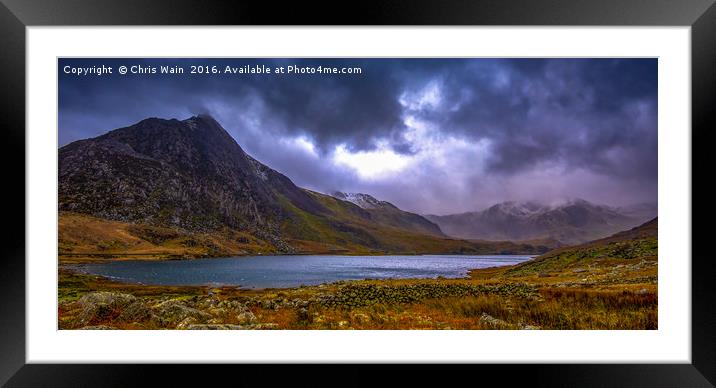 Rain in the Ogwen Valley, Snowdonia. Framed Mounted Print by Black Key Photography