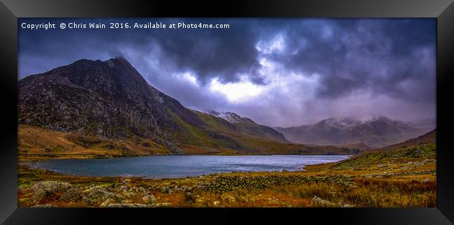 Rain in the Ogwen Valley, Snowdonia. Framed Print by Black Key Photography