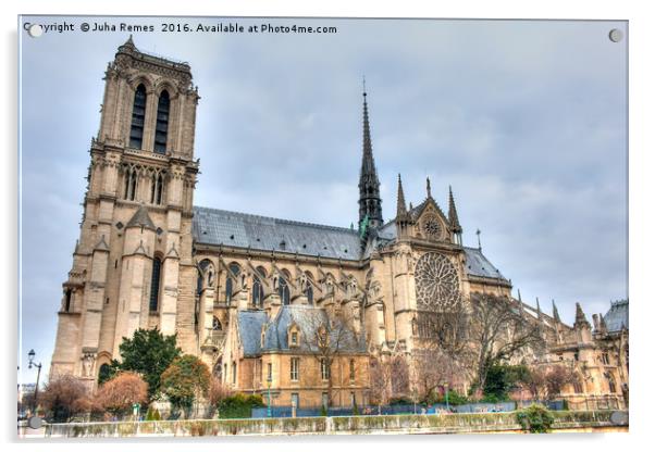 Notre Dame de Paris Acrylic by Juha Remes