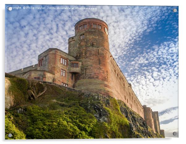 The Mighty Bamburgh Castle Acrylic by Naylor's Photography