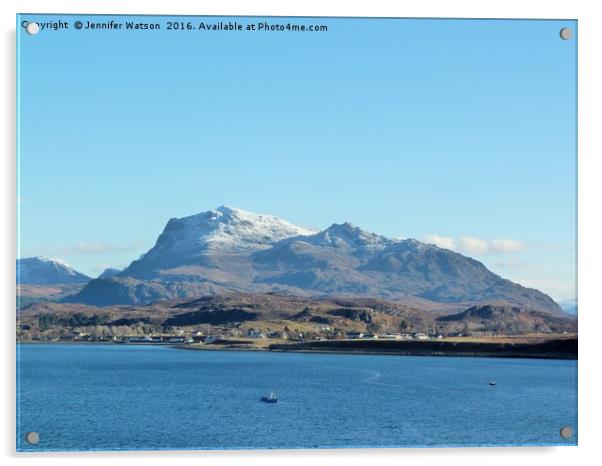 Poolewe. Wester Ross Acrylic by Jennifer Henderson