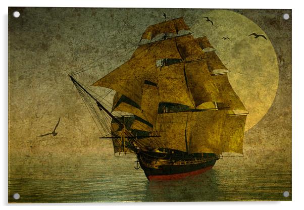 Sailing Acrylic by Ann Garrett