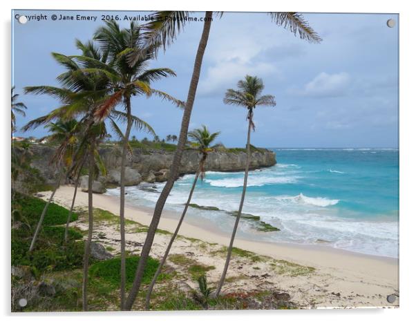 Bottom Bay, Barbados Acrylic by Jane Emery