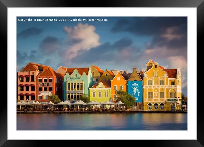 Evening over Curacoa Framed Mounted Print by Brian Jannsen