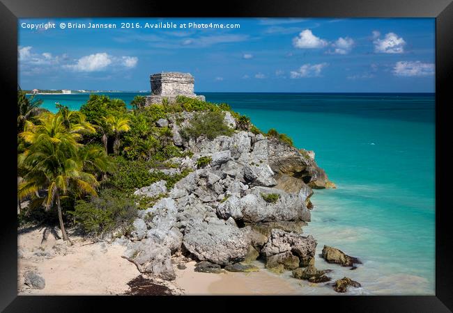 Mayan Temple at Tulum Framed Print by Brian Jannsen