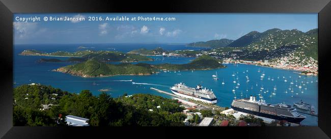 St Thomas Panoramic Framed Print by Brian Jannsen