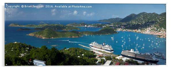 St Thomas Panoramic Acrylic by Brian Jannsen
