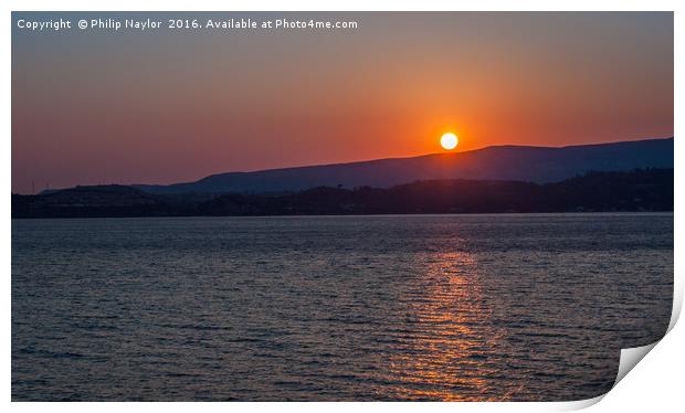The end of a long hot Summers day Print by Naylor's Photography