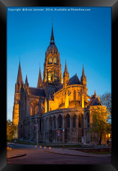 Cathedrale Notre Dame de Bayeux Framed Print by Brian Jannsen